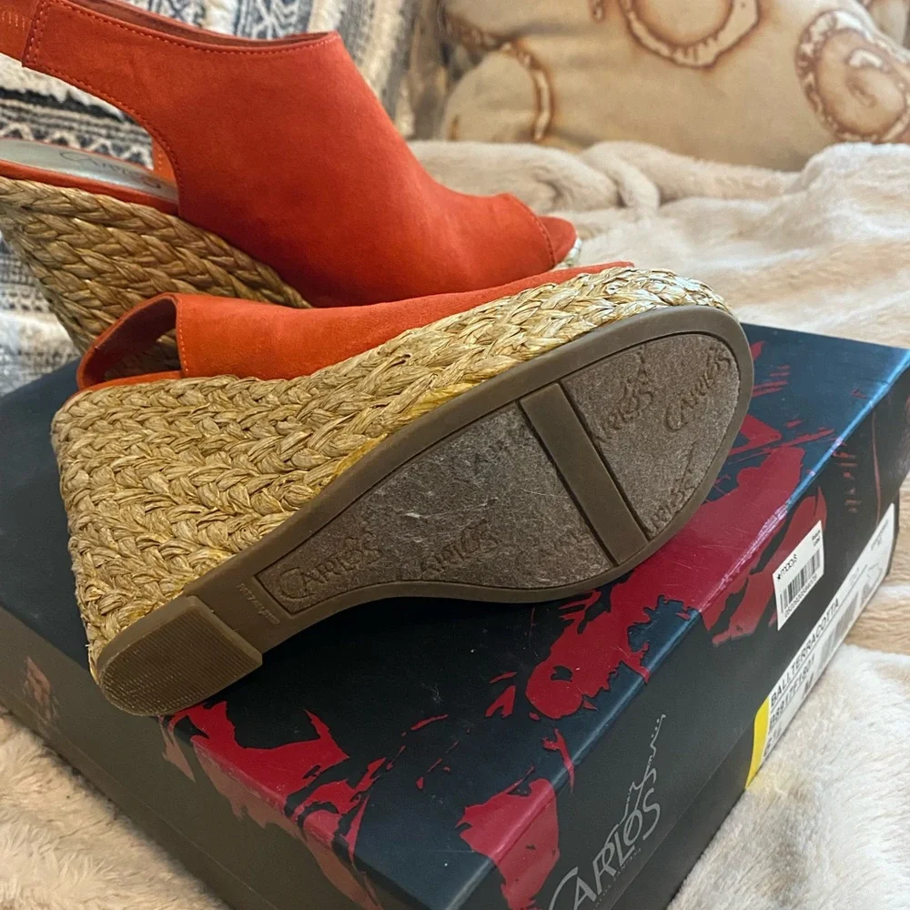 Like New Carlos Santana Bali wedge sandals size 6.5 - Picture 5 of 6